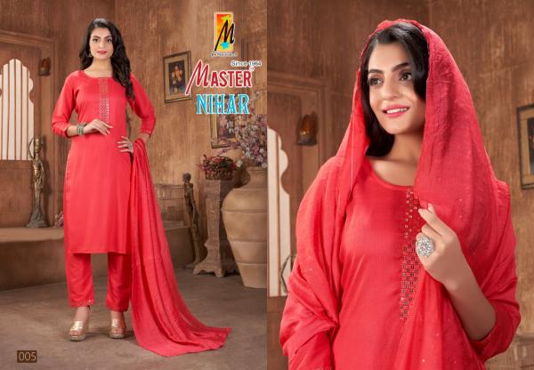 Master Nihar Regular Wear Kurti Pant And Dupatta Collection